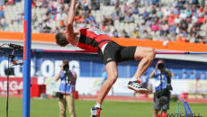 Amsterdam, 6.7.2016, Leichtathletik EM, High Jump Decathalon, Jonas Fringely. (Daniel Mitchell/EQ Images)